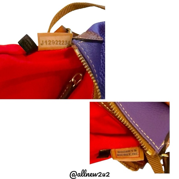 Dooney & Bourke Pebble Grain Plum Violet Leather Crossbody Bag - Picture 9 of 12